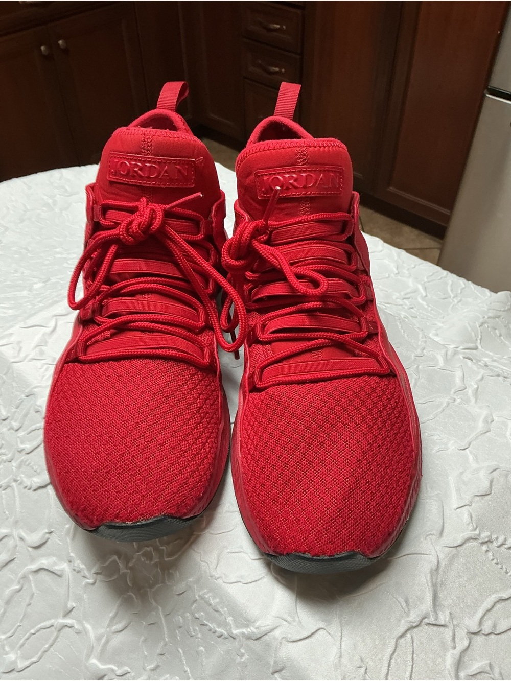 Jordan mens Red Athletic Sneakers